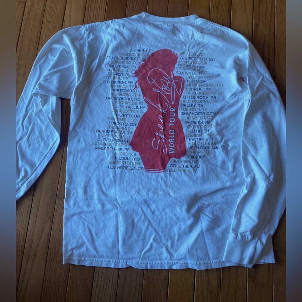 White Taylor Swift Speak Now Tour Spirit Jersey